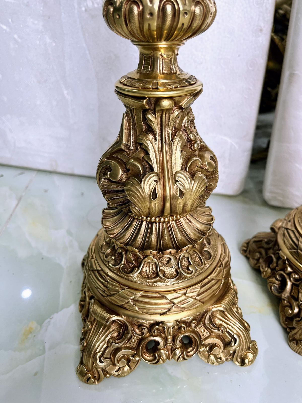 Chân đèn dầu Pháp, cao 52cm – ảnh 5