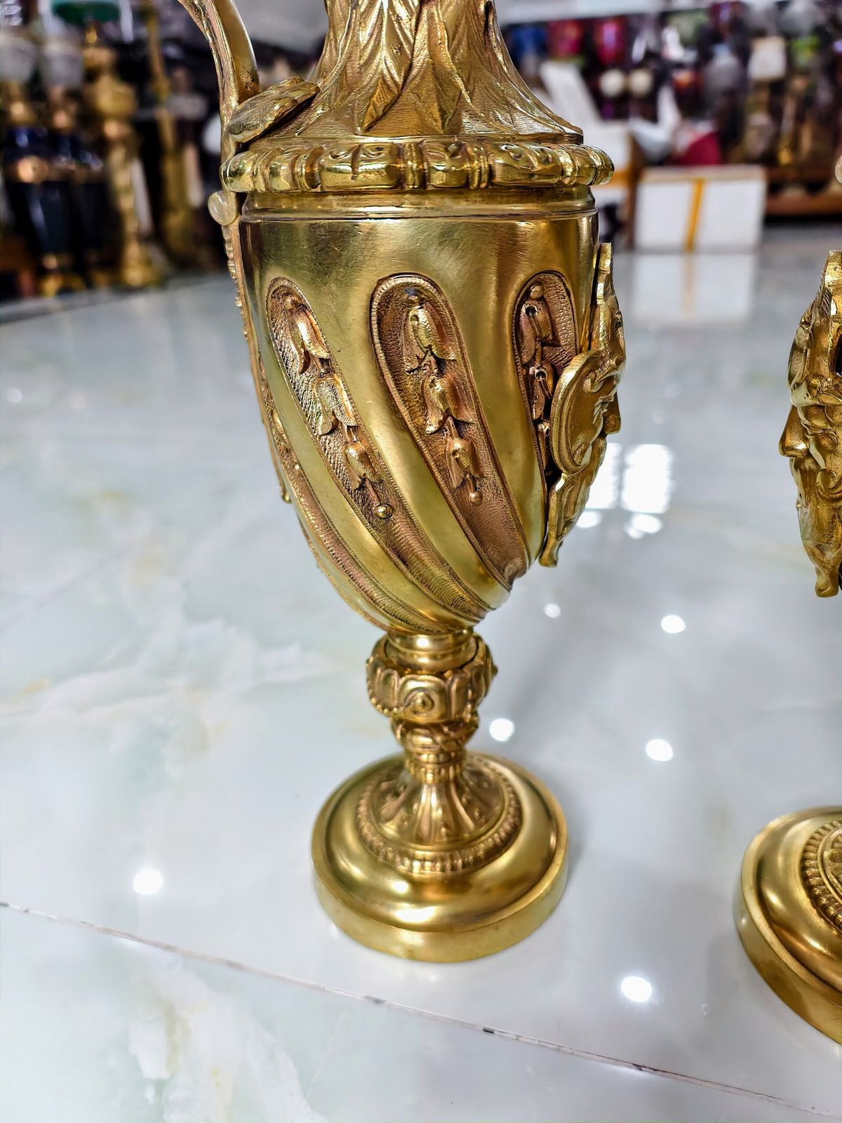 Cặp bình đồng Pháp, cao 42cm – ảnh 4