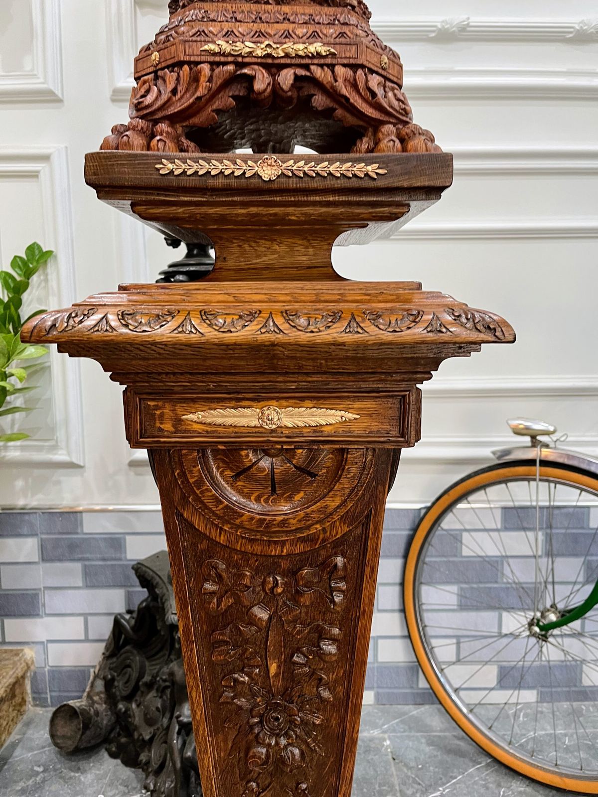 Bộ đồng hồ tượng gỗ – ảnh 6