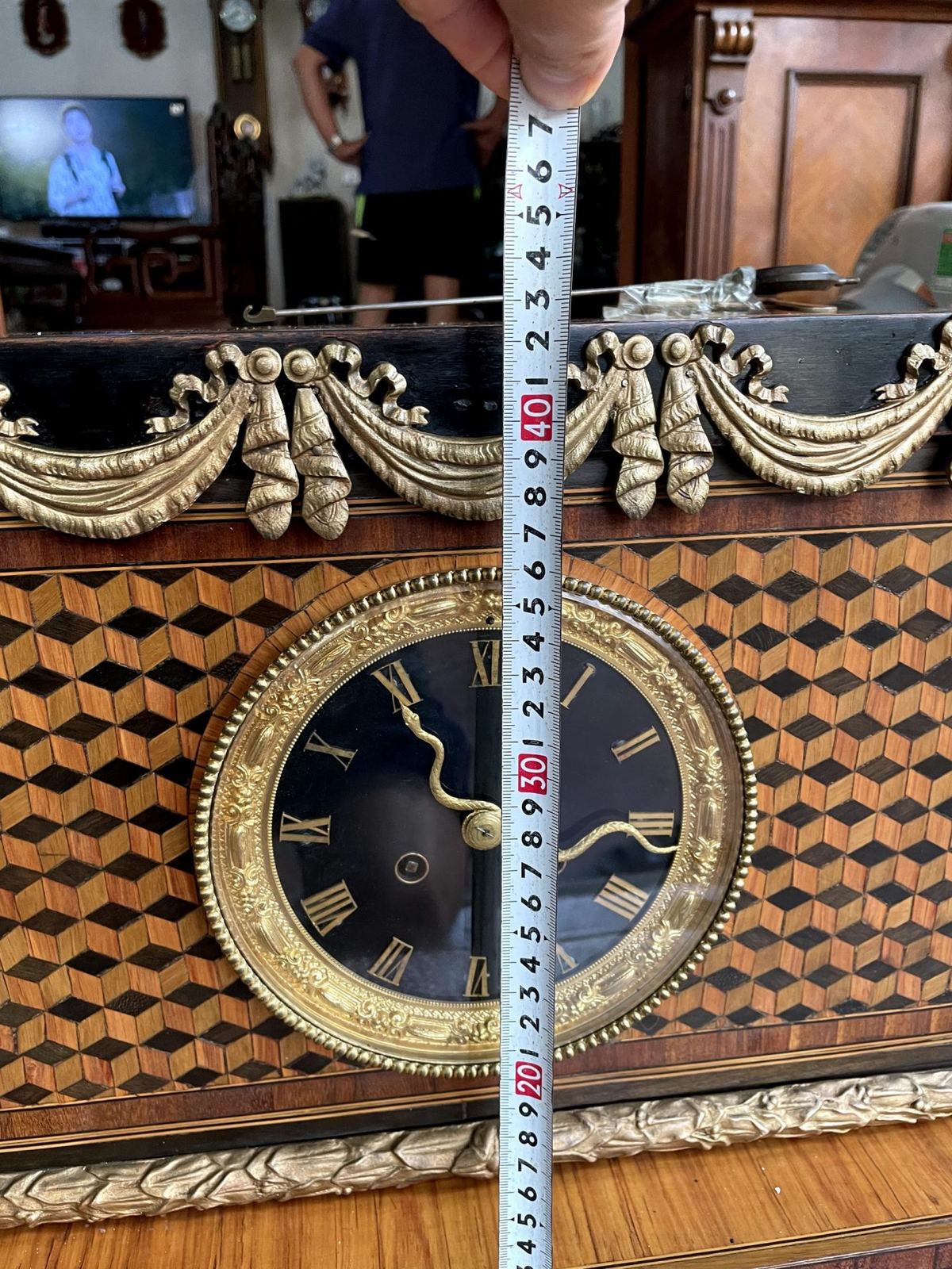 Đồng hồ để bàn Đức, cao 42cm – ảnh 4