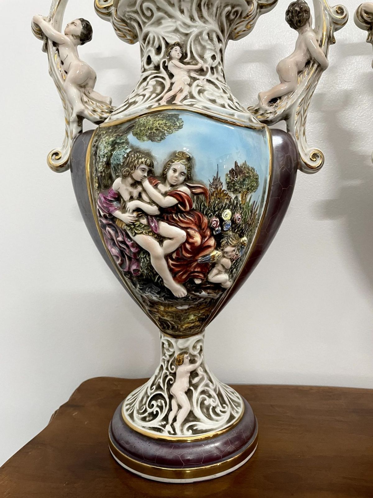 Cặp bình sứ Italy, cao 58cm – ảnh 2