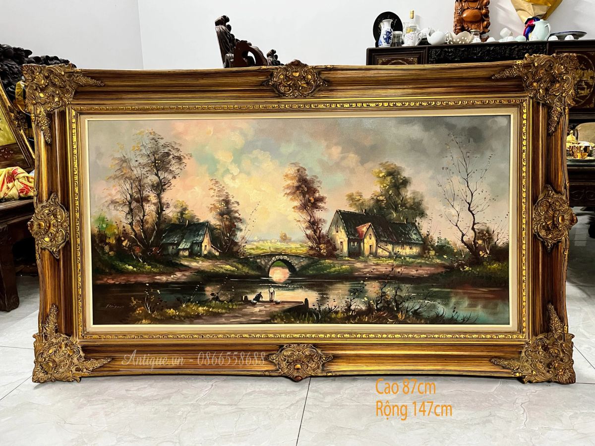 Tranh phong cảnh Pháp, cao 87cm – ảnh 1