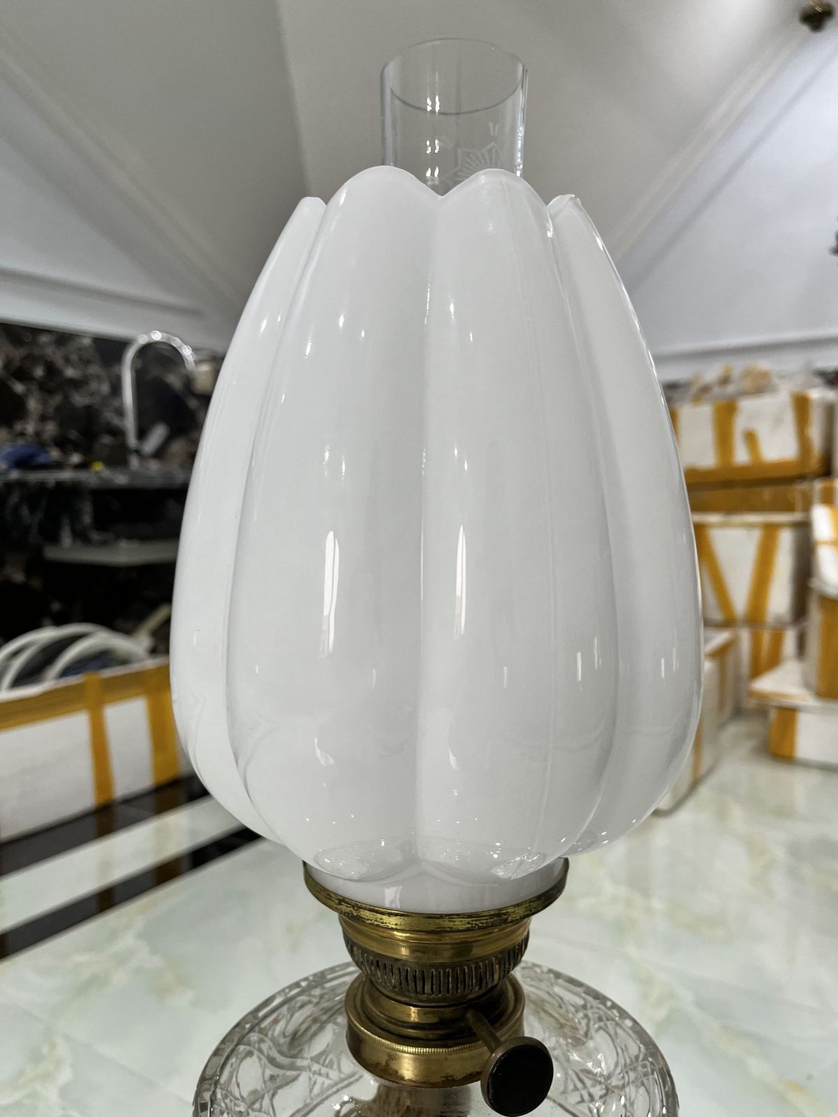 Đèn dầu Pháp, cao 88cm – ảnh 2