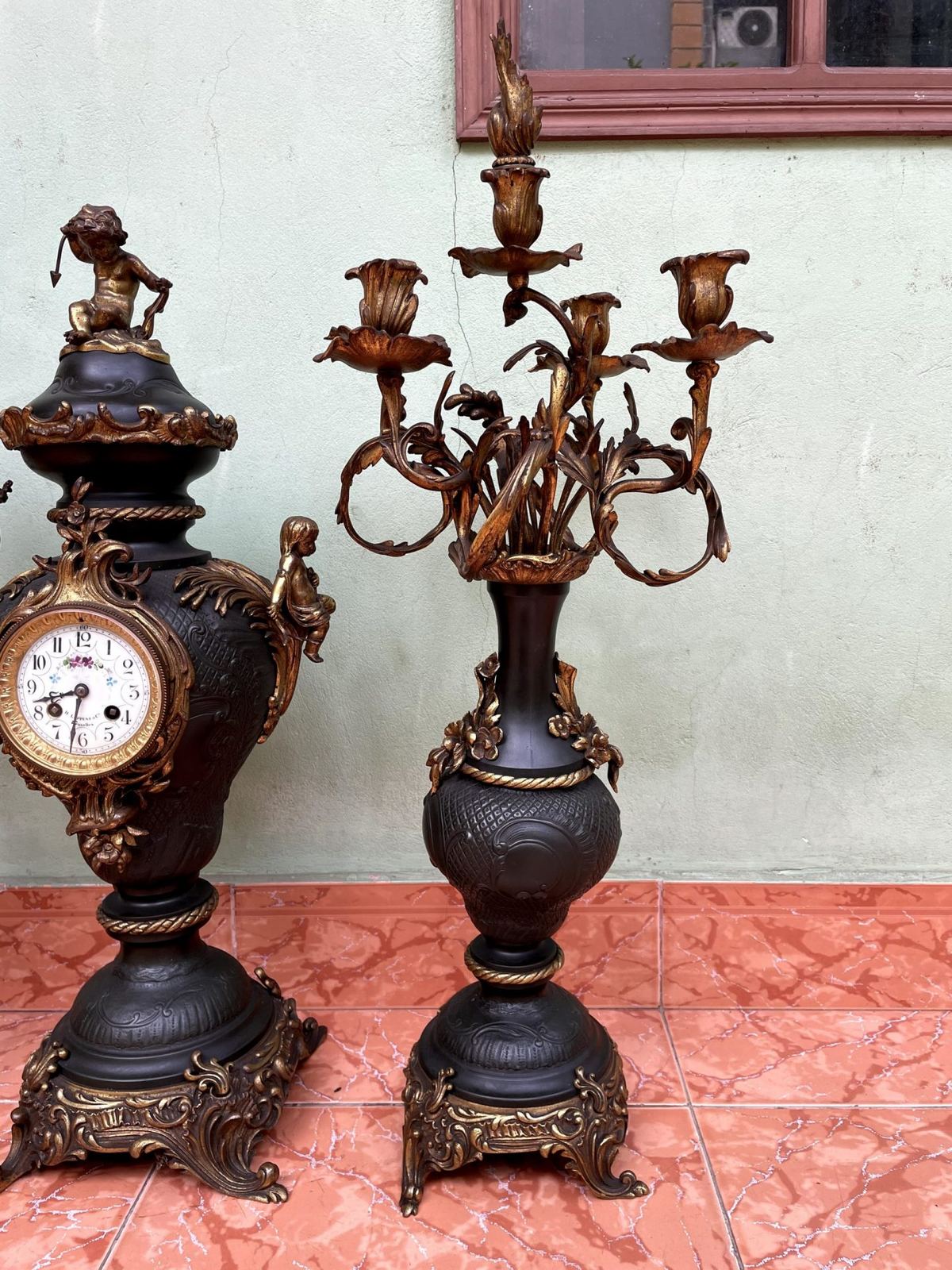 Bộ đồng hồ chân nến, cao 70cm – ảnh 4