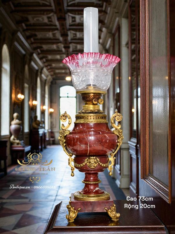 Đèn dầu Pháp, cao 73cm – ảnh 1