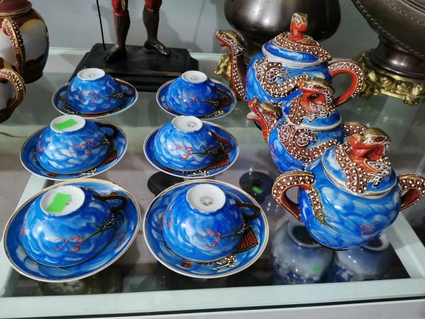 Bộ ấm chén Nhật màu xanh – ảnh 1