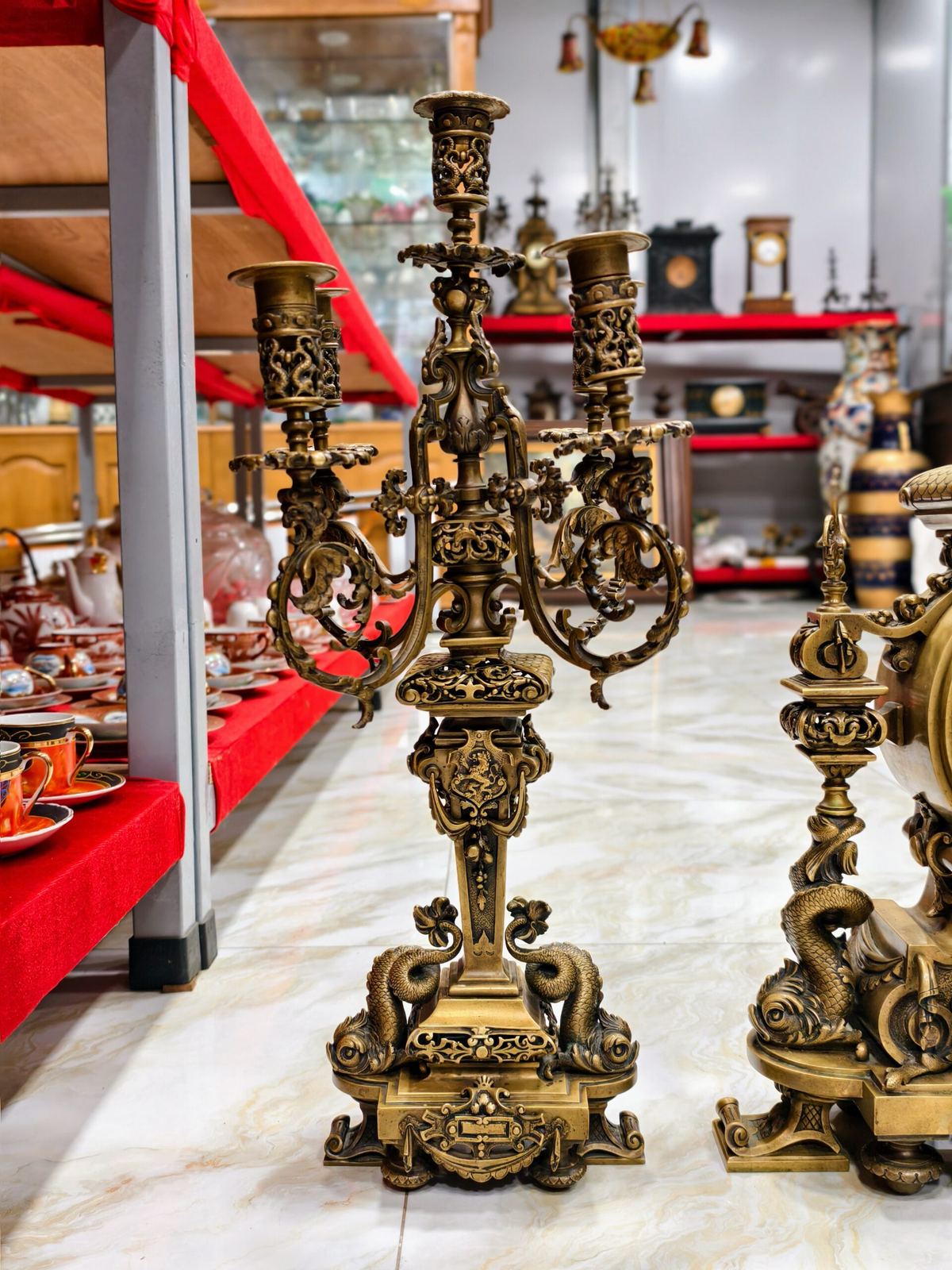 Bộ đồng hồ chân nến Bỉ – ảnh 8