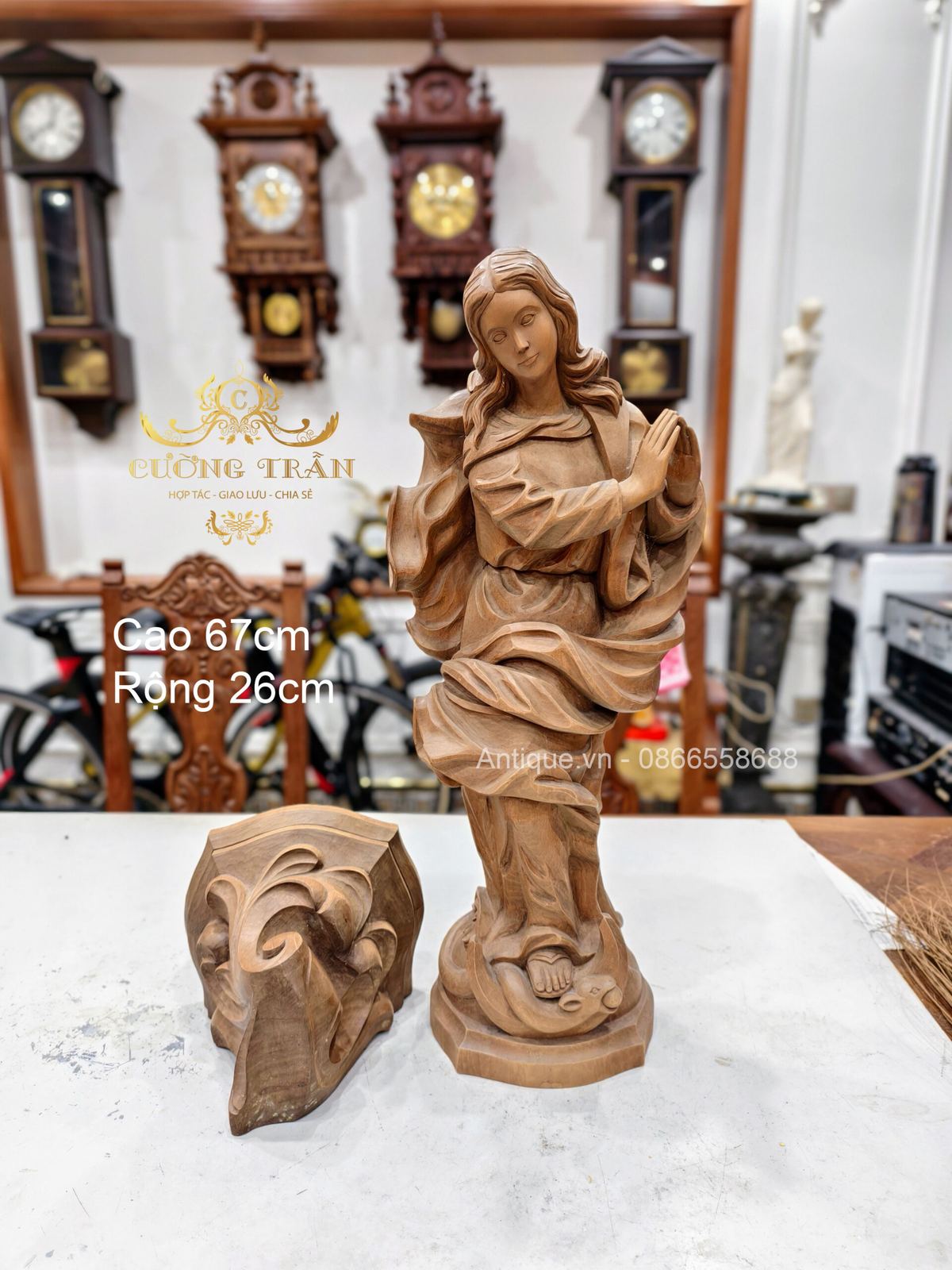 Tượng gỗ cô gái – ảnh 1