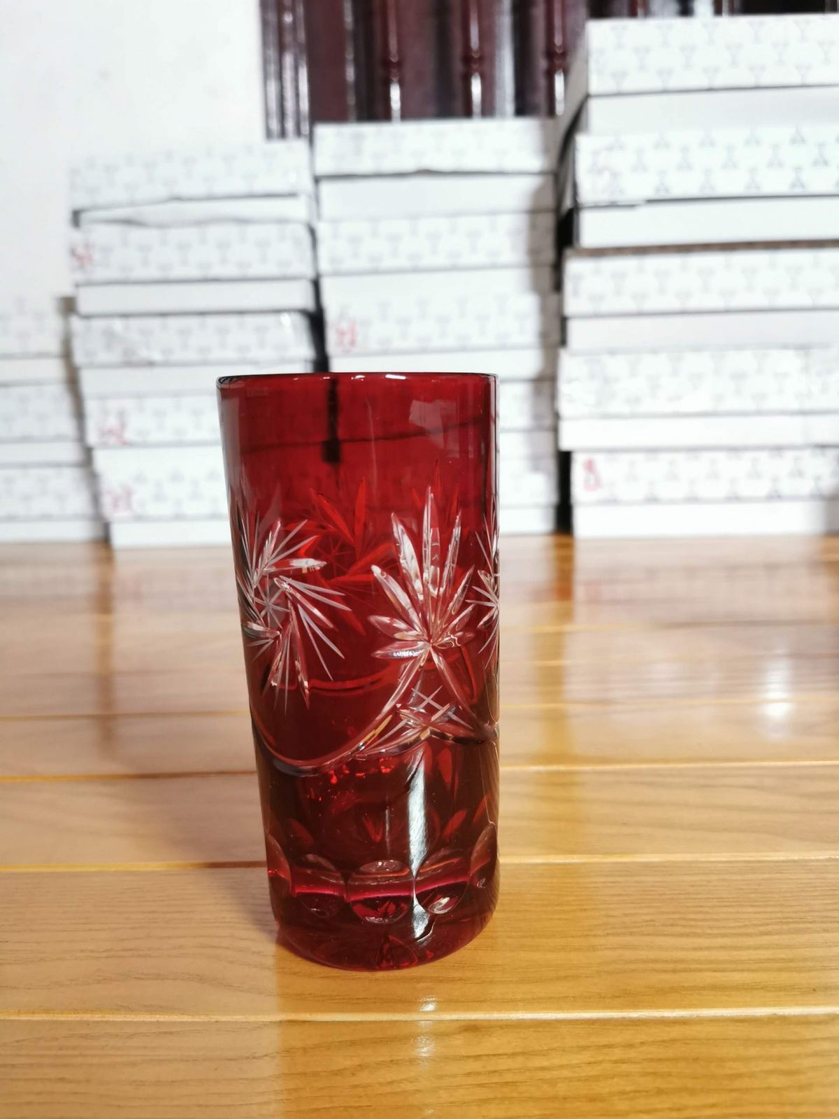 Cốc pha lê mài Tiệp Khắc, cao 15cm – ảnh 9