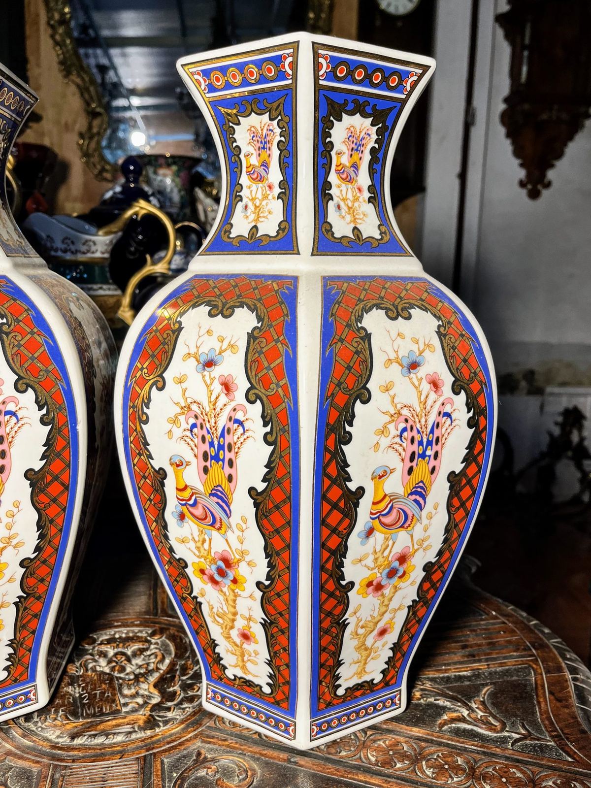 Cặp bình sứ Italy, cao 42cm – ảnh 2