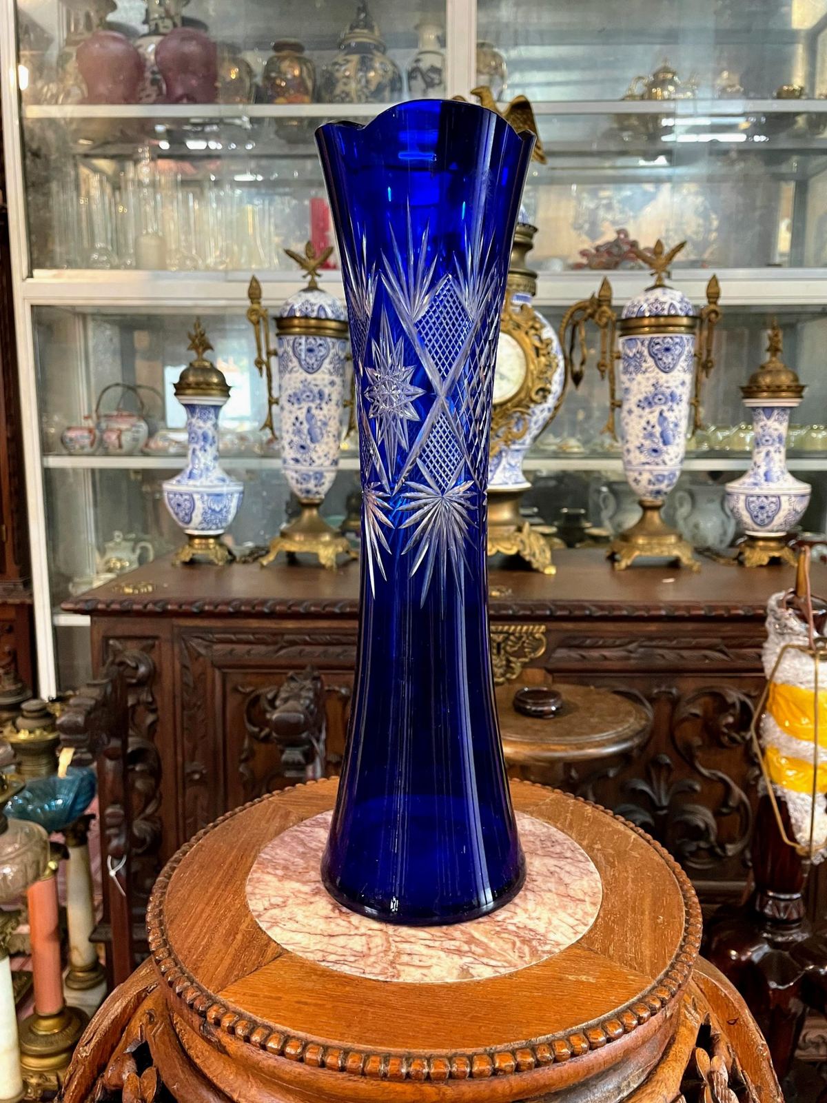 Bình hoa pha lê Séc, cao 35cm – ảnh 1