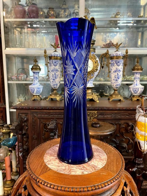 Bình hoa pha lê Séc, cao 35cm – ảnh 1