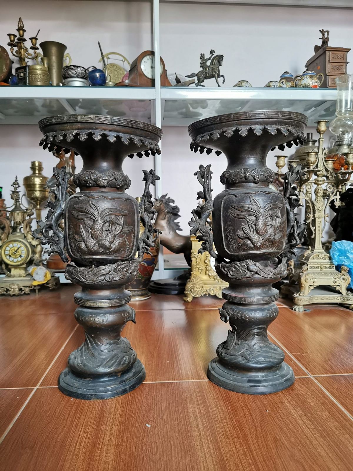 Cặp bình đồng Nhật – ảnh 2