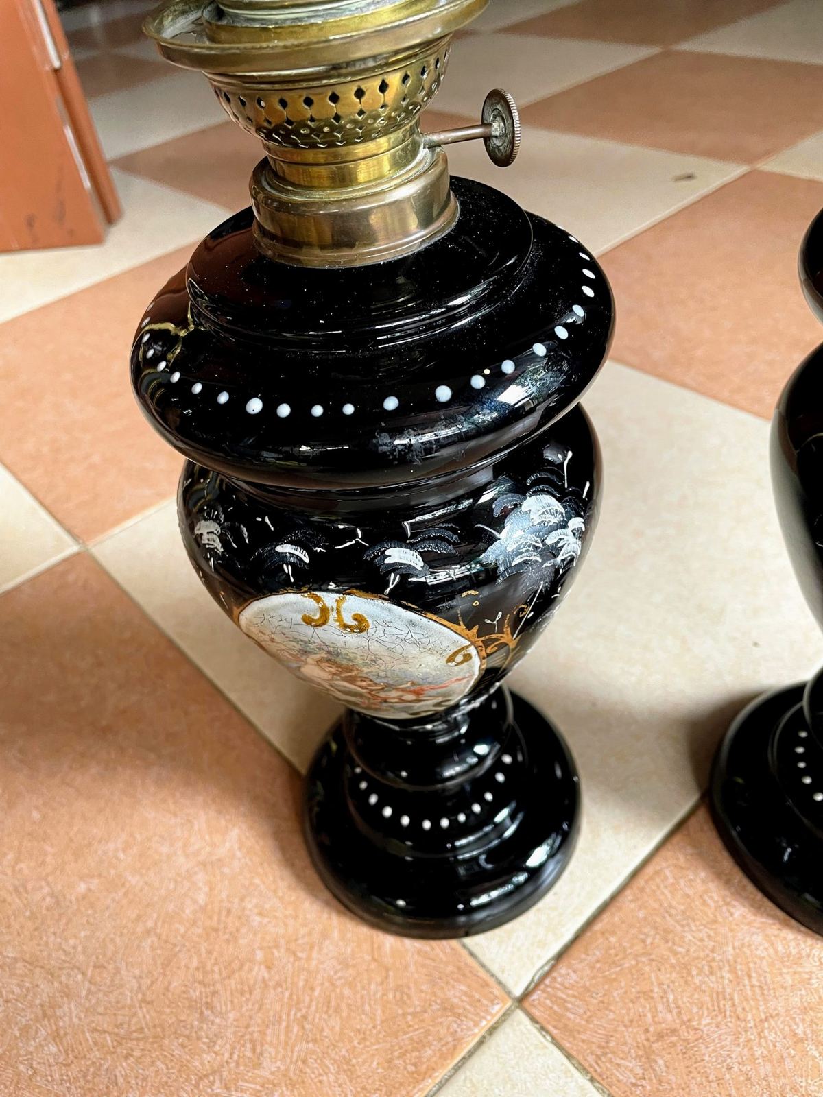 Cặp đèn dầu pha lê – ảnh 3