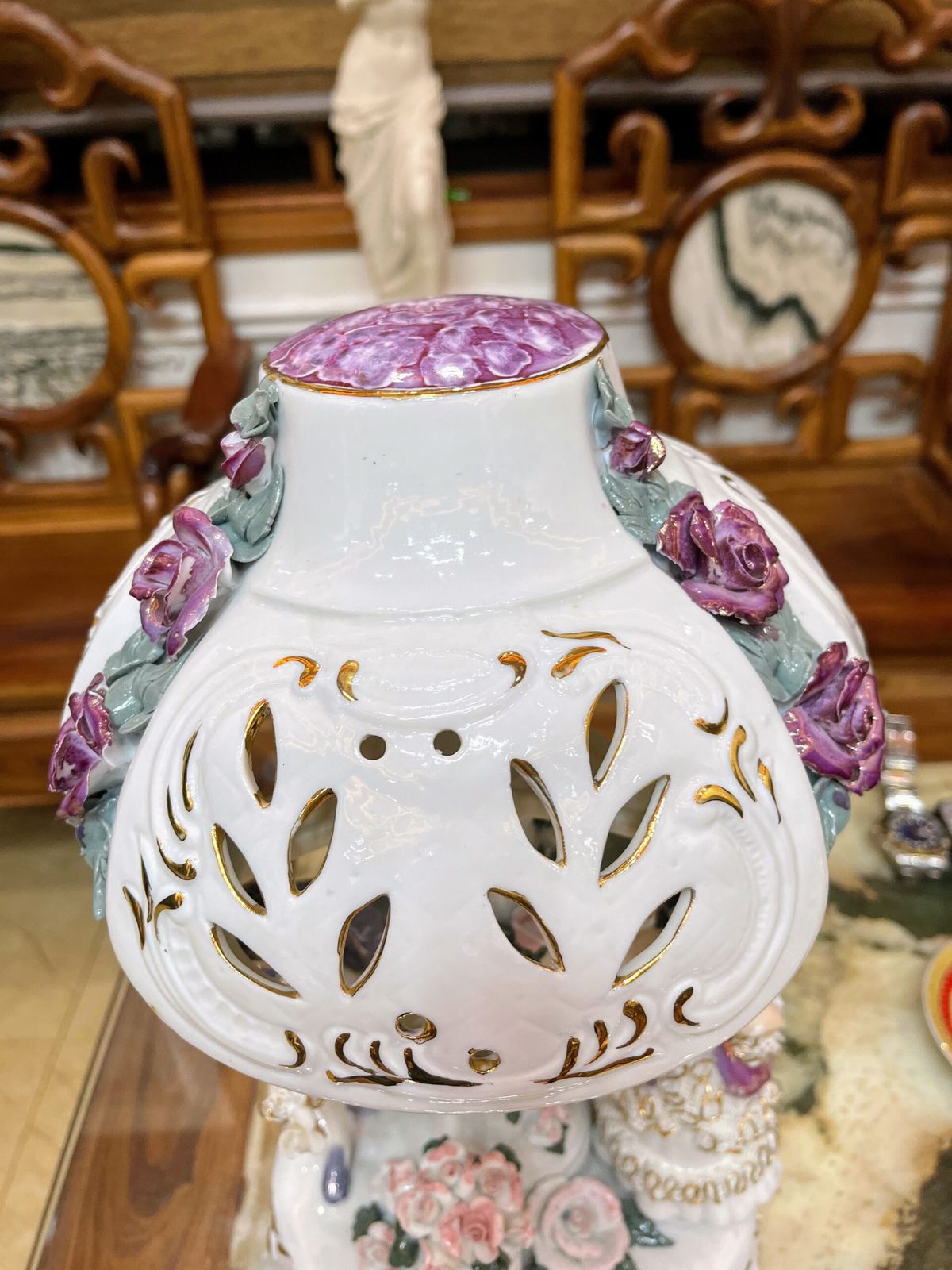 Đèn ngủ sứ Ý, cao 39cm – ảnh 3