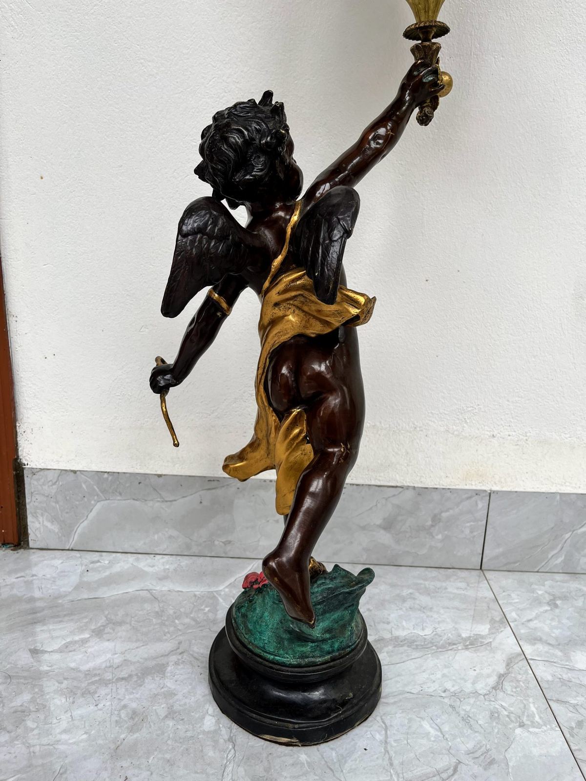 Đèn dầu tượng Pháp, cao 103cm – ảnh 4