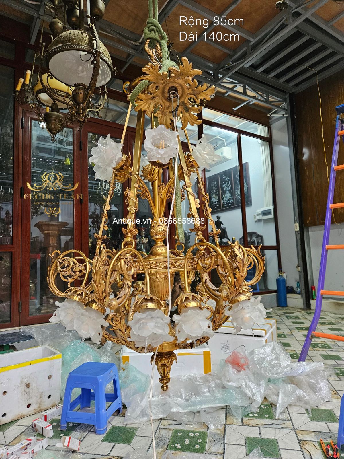 Đèn chùm Pháp, dài 140cm – ảnh 3