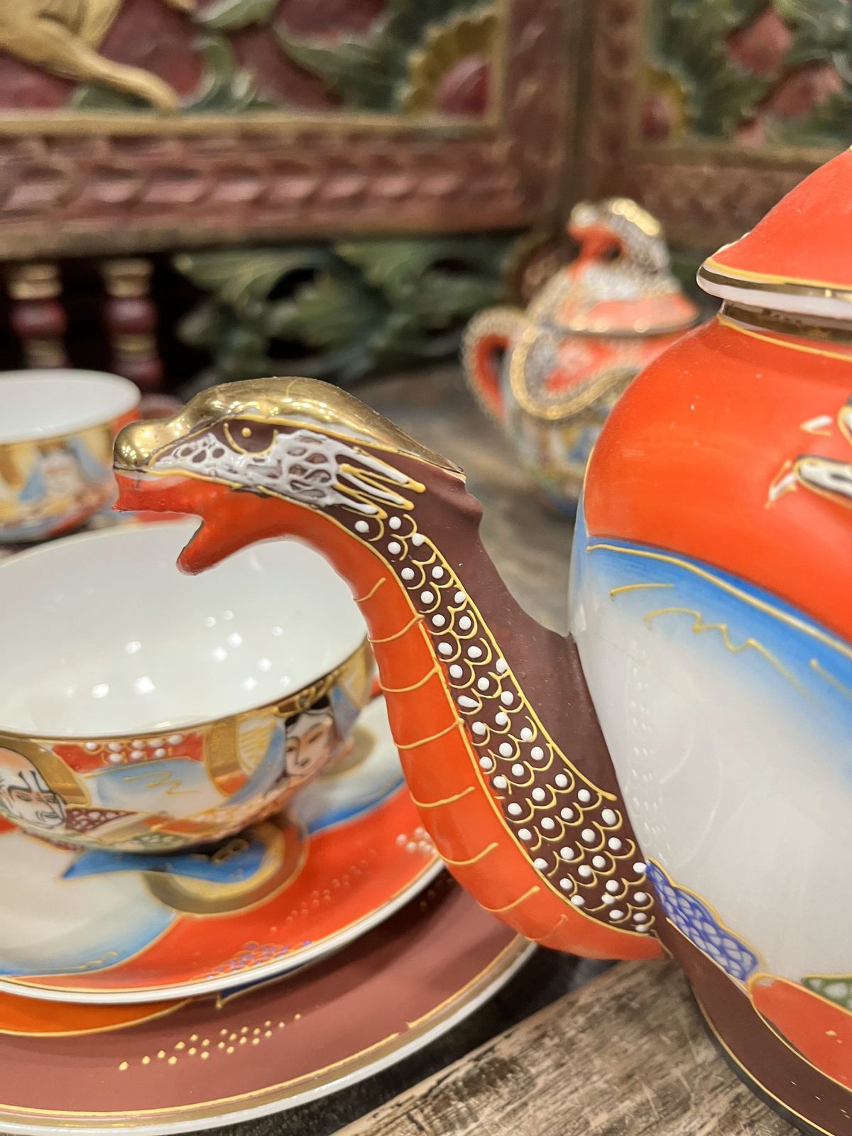 Bộ ấm trà Satsuma Nhật Bản – ảnh 7
