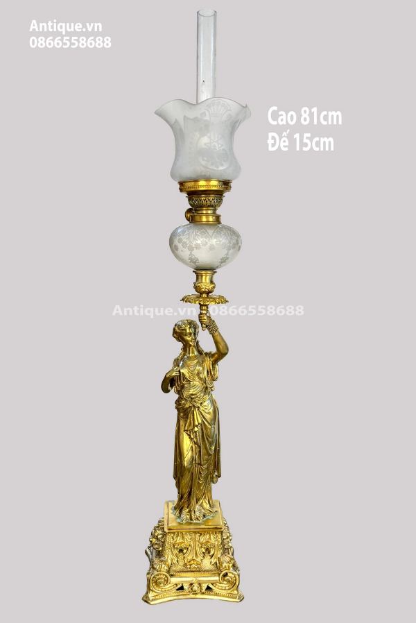 Đèn dầu tượng Pháp, cao 81cm – ảnh 1