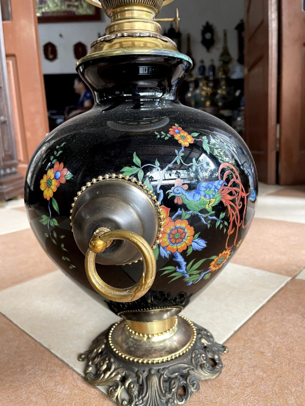 Đèn dầu bâu sứ – ảnh 4