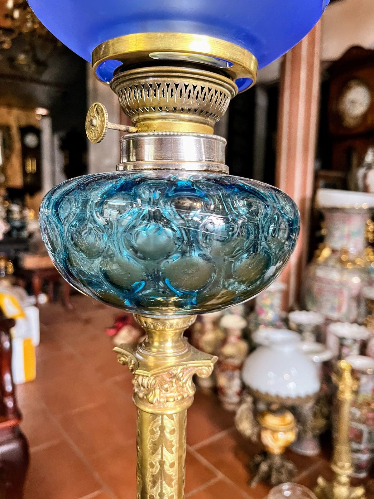 Đèn dầu Pháp, cao 76cm – ảnh 2