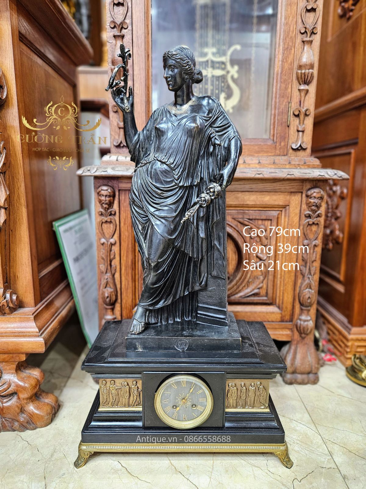 Đồng hồ tượng, cao 79cm – ảnh 1