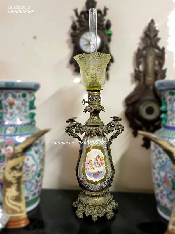 Đèn dầu Pháp, cao 88cm – ảnh 1