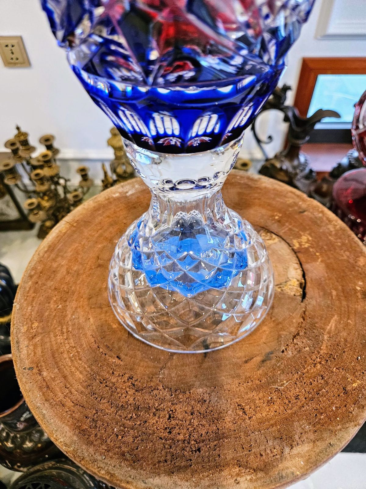 Đèn dầu pha lê, cao 81cm – ảnh 7