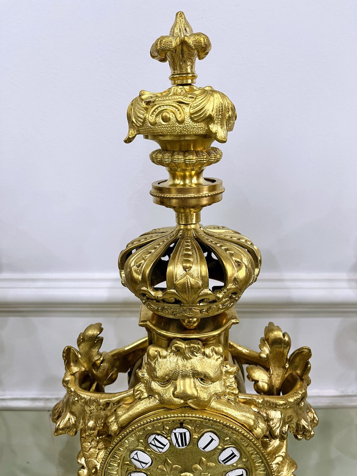 Bộ đồng hồ chân nến Pháp, cao 49cm – ảnh 4