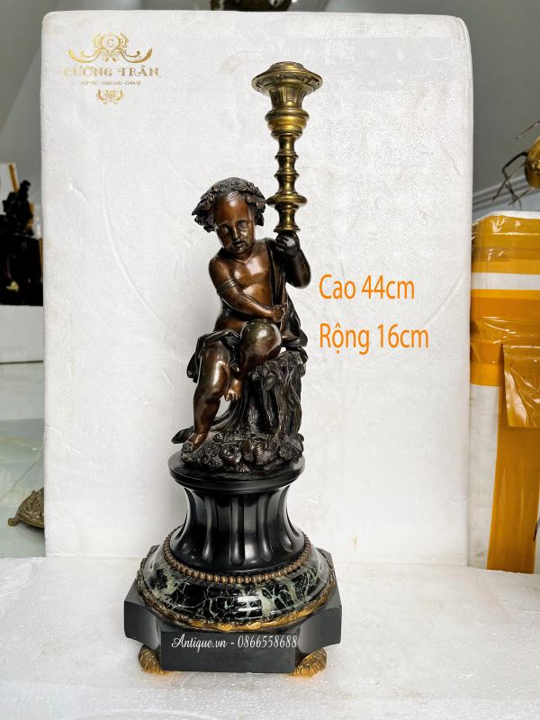 Chân đèn dầu Pháp, cao 44cm – ảnh 1
