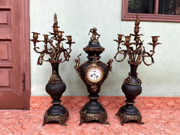 Bộ đồng hồ chân nến, cao 70cm – ảnh 1