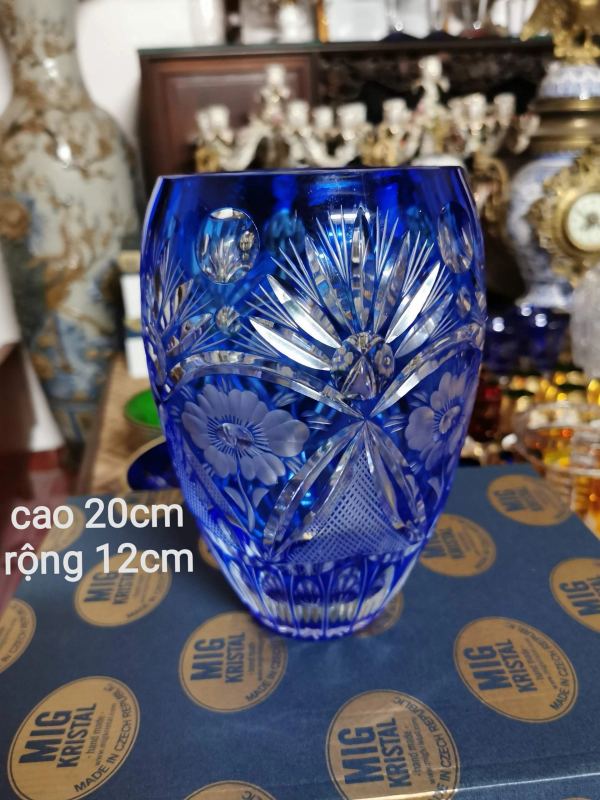 Bình Hoa Pha Lê Tiệp Xanh, cao 20cm – ảnh 1