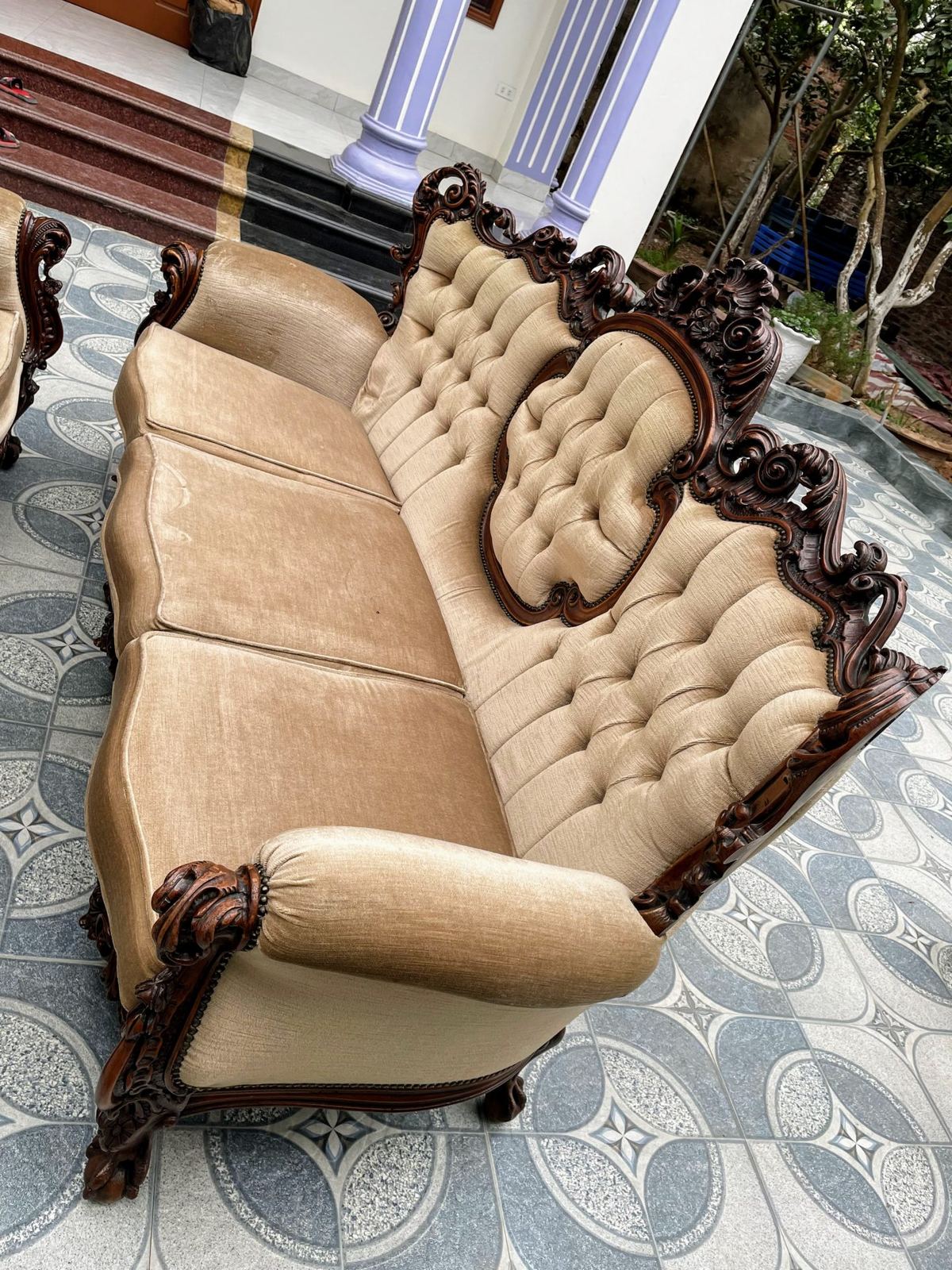 Bộ sofa nỉ Pháp, cao 120cm – ảnh 3