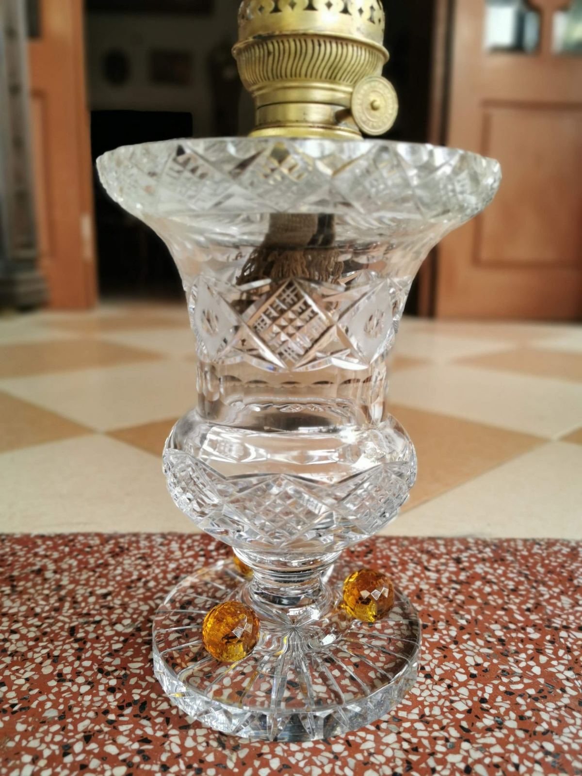 Đèn dầu pha lê, cao 60cm – ảnh 2