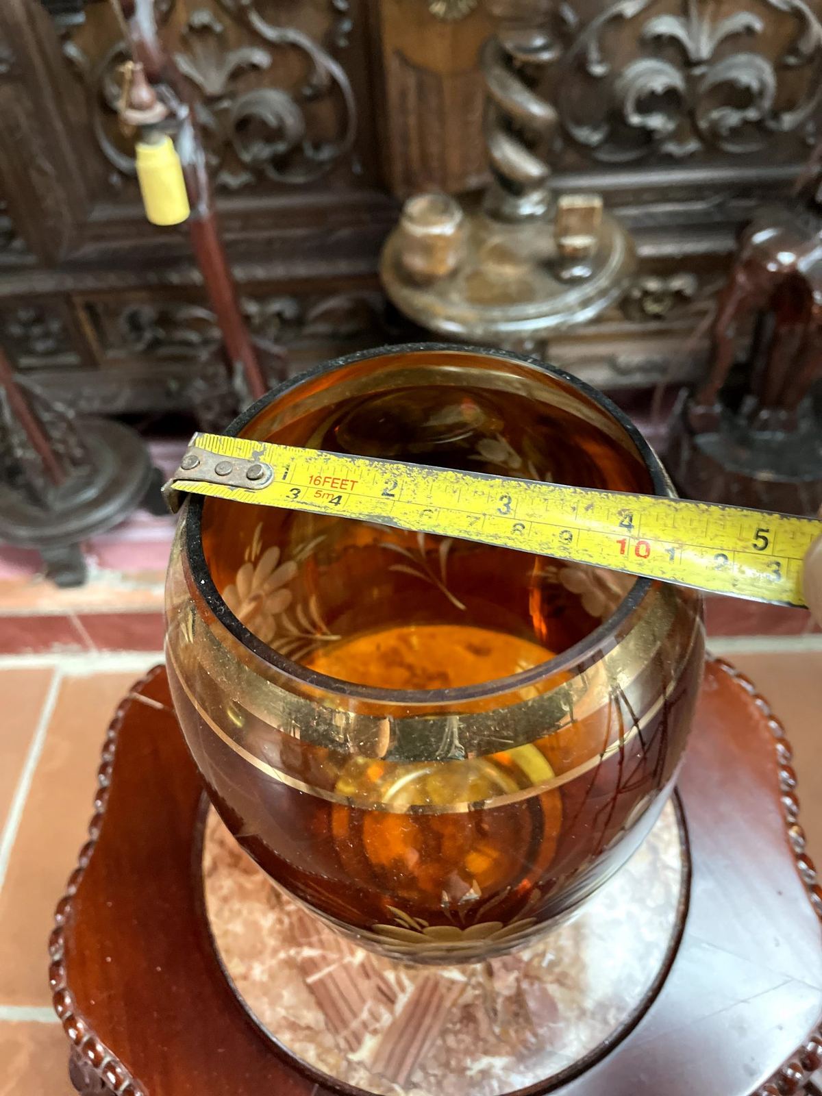 Bình hoa pha lê Séc, cao 21cm – ảnh 4