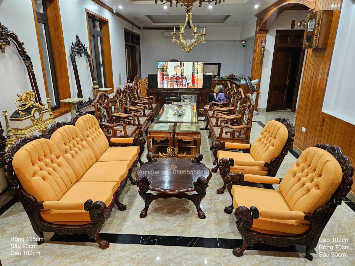 Bộ sofa nỉ Pháp, cao 102cm – ảnh 1