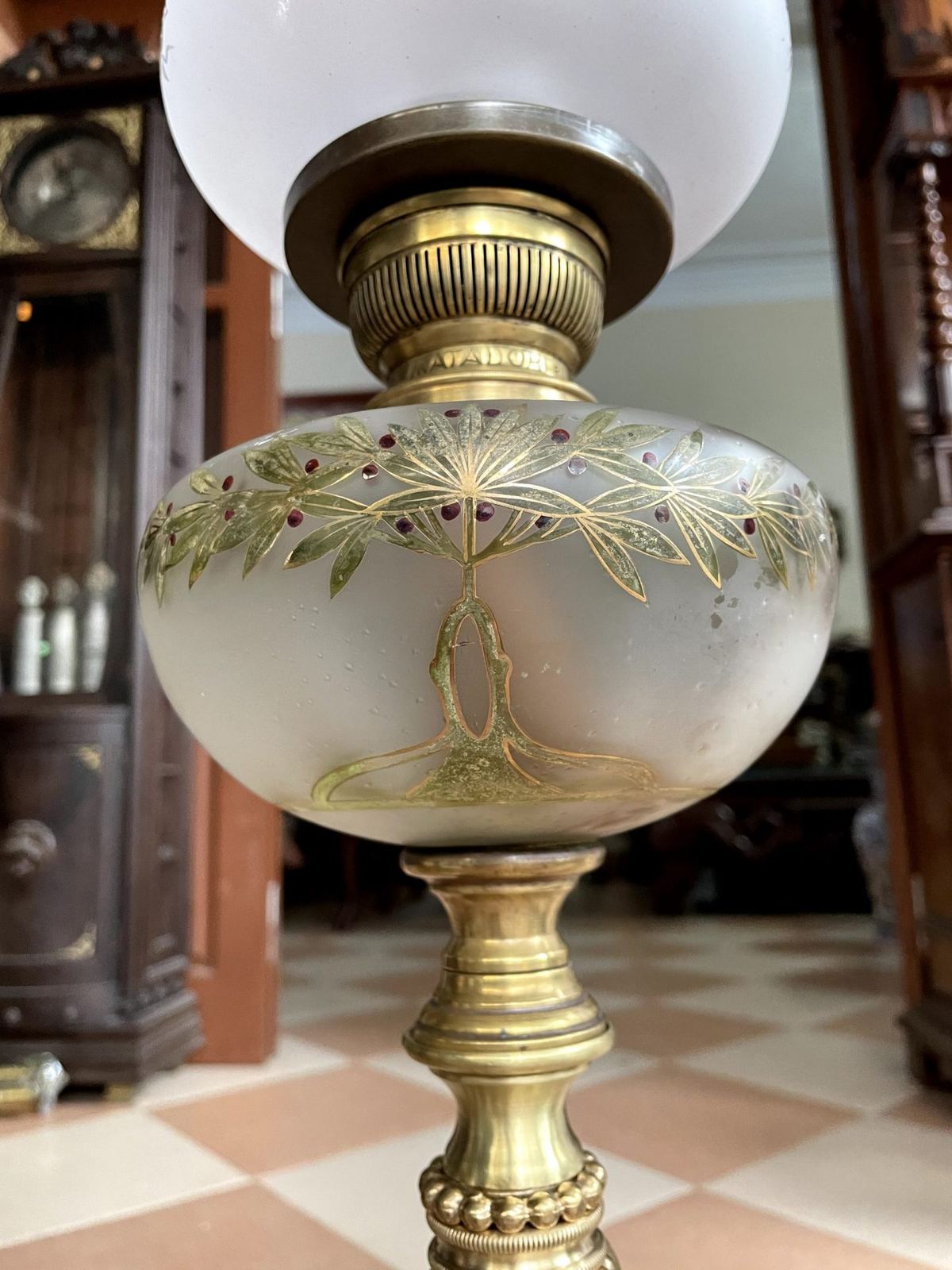 Đèn dầu tượng Pháp, cao 89cm – ảnh 2