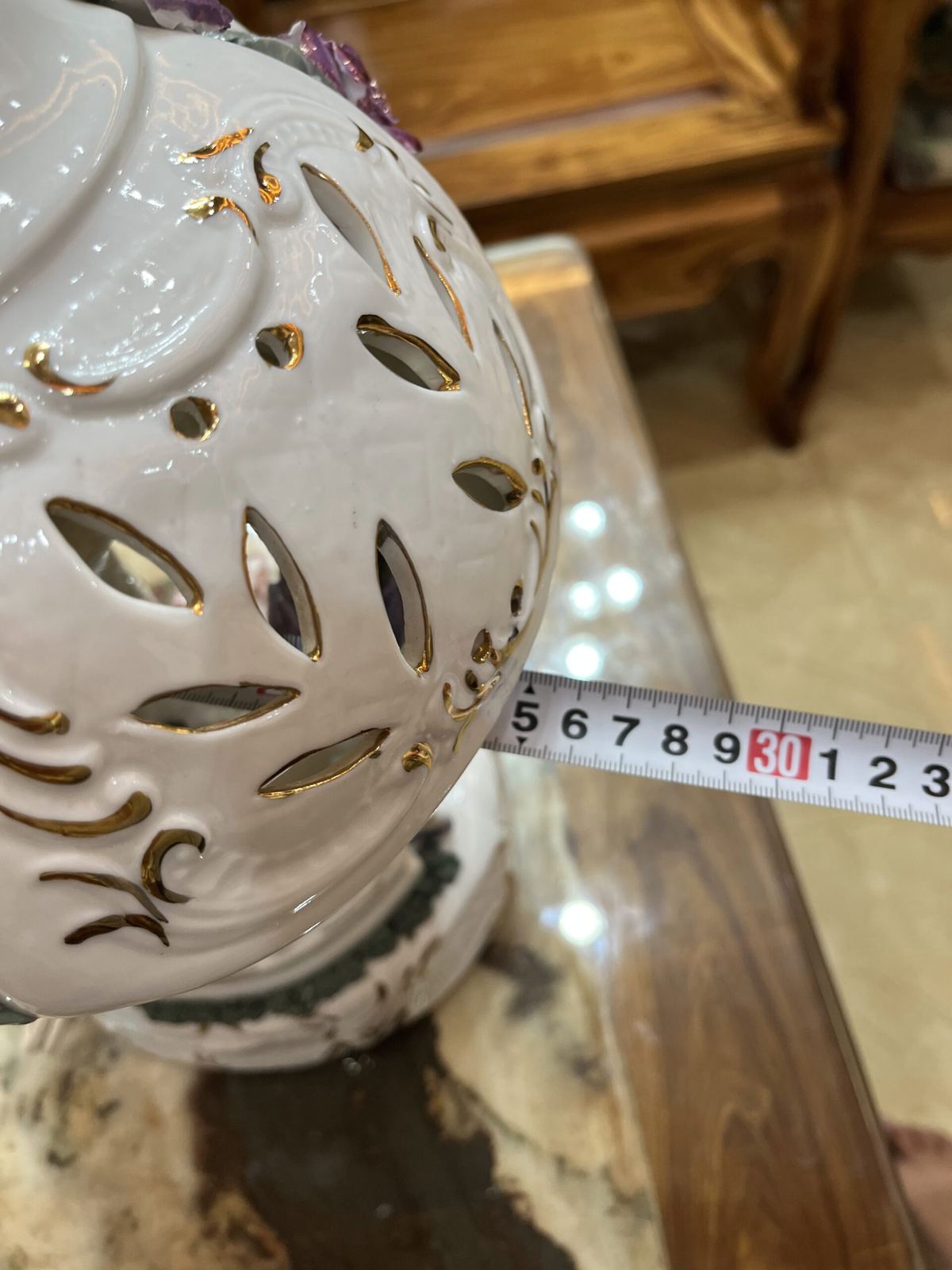 Đèn ngủ sứ Ý, cao 39cm – ảnh 6