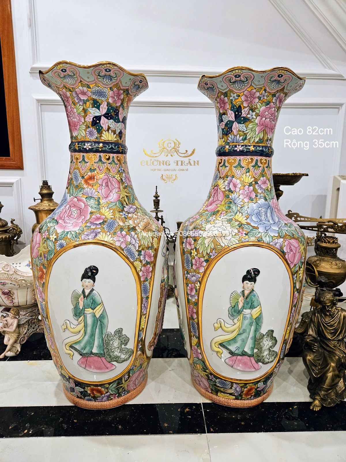 Cặp bình tàu, cao 82cm – ảnh 1