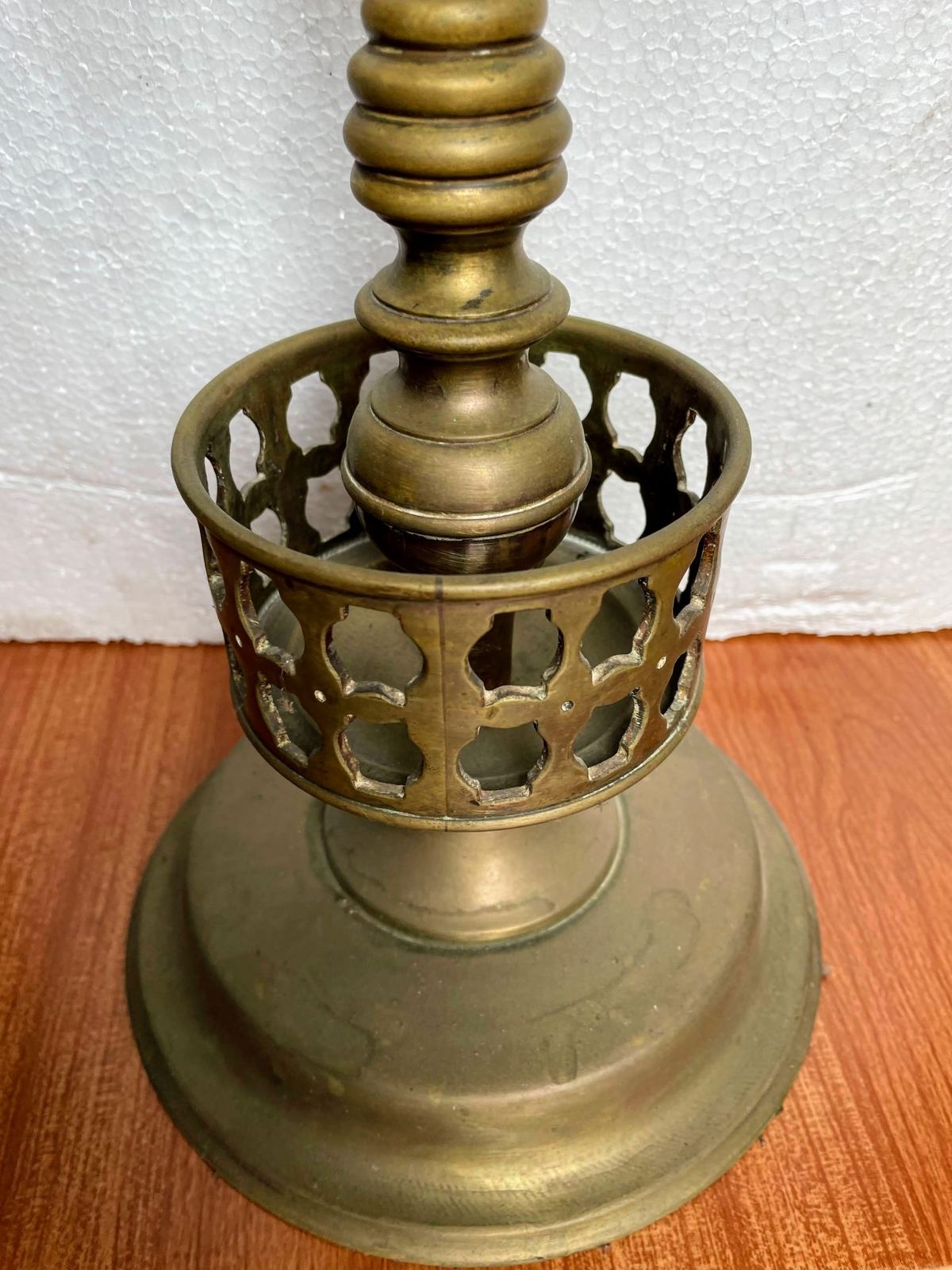 Cặp chân nến đồng Pháp, cao 53.5cm – ảnh 4