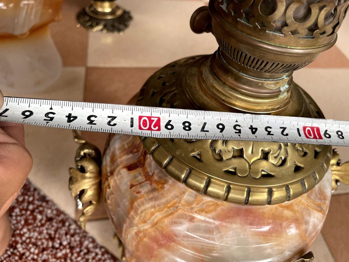Đèn dầu bầu đá, cao 65cm – ảnh 7