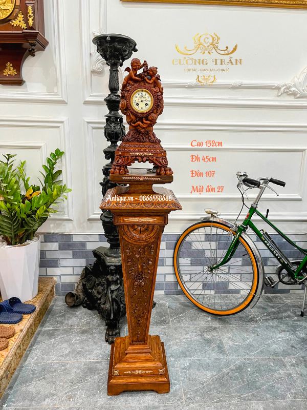 Bộ đồng hồ tượng gỗ – ảnh 1