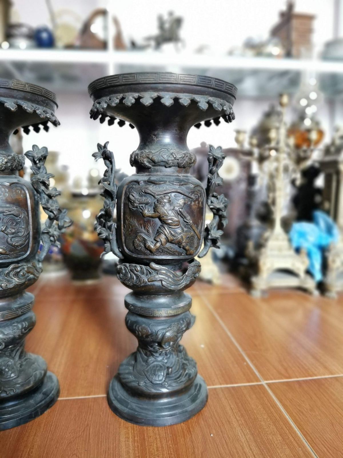 Cặp bình đồng Nhật – ảnh 3
