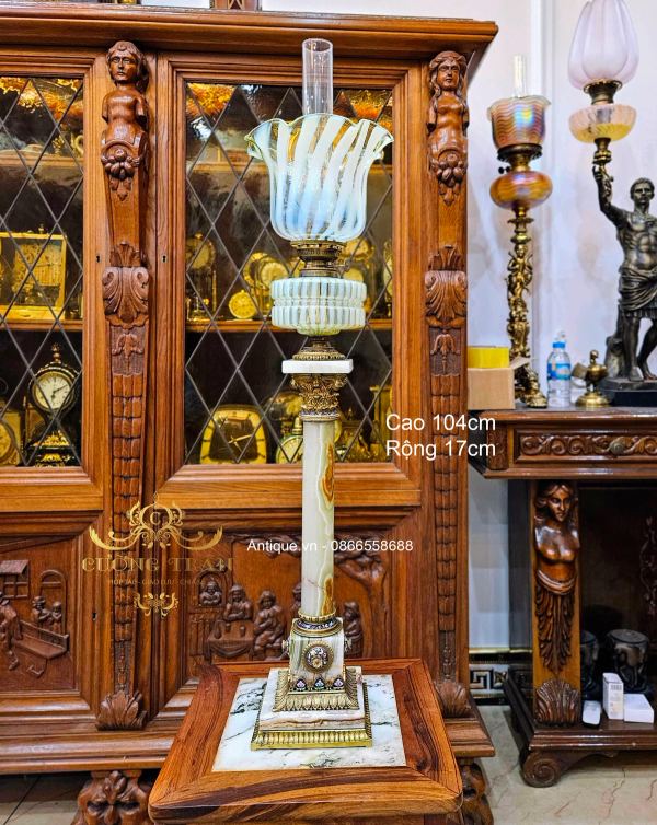 Đèn dầu Pháp, cao 104cm – ảnh 1