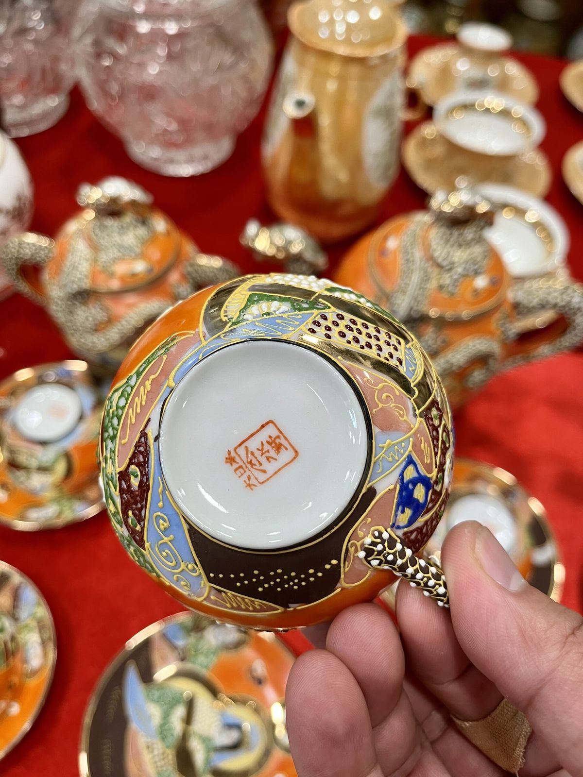 Bộ ấm trà Satsuma Nhật Bản – ảnh 8