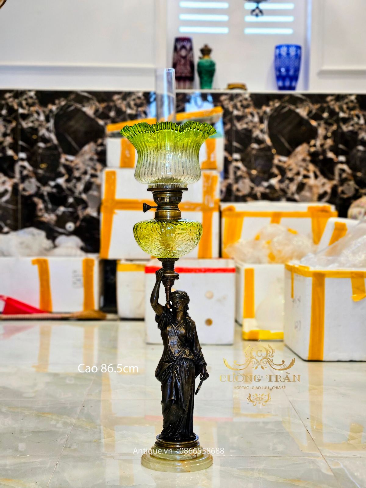 Đèn dầu tượng, cao 86.5cm – ảnh 1