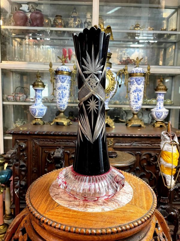 Bình hoa pha lê Séc, cao 27cm – ảnh 1