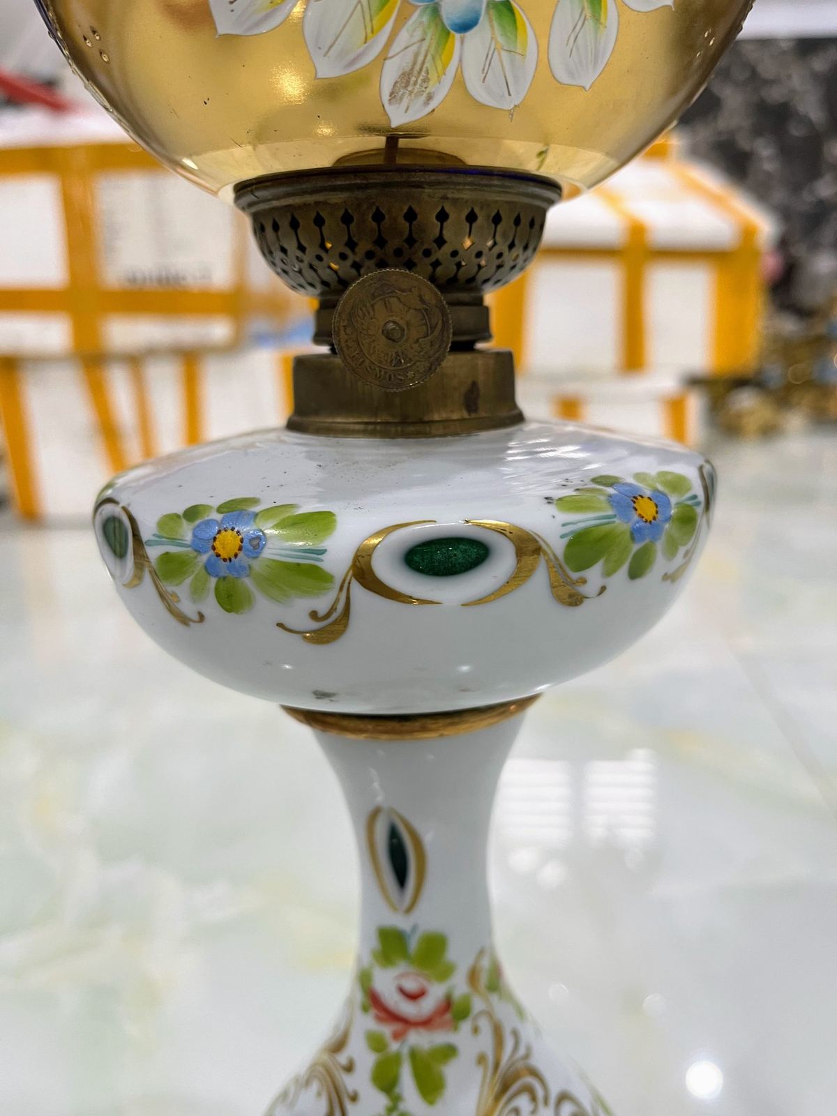 Đèn dầu pha lê Séc, cao 61.5cm – ảnh 3
