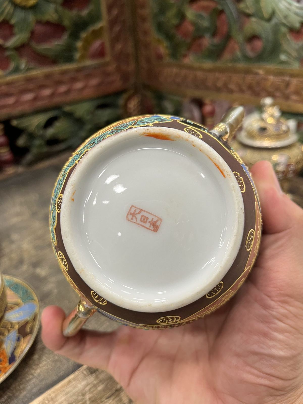 Bộ ấm trà Satsuma Nhật Bản – ảnh 14