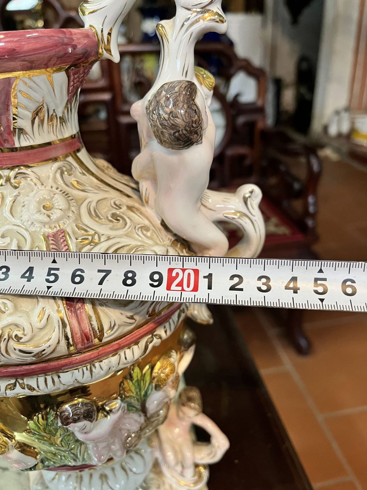 Cặp bình sứ Italy, cao 36cm – ảnh 9